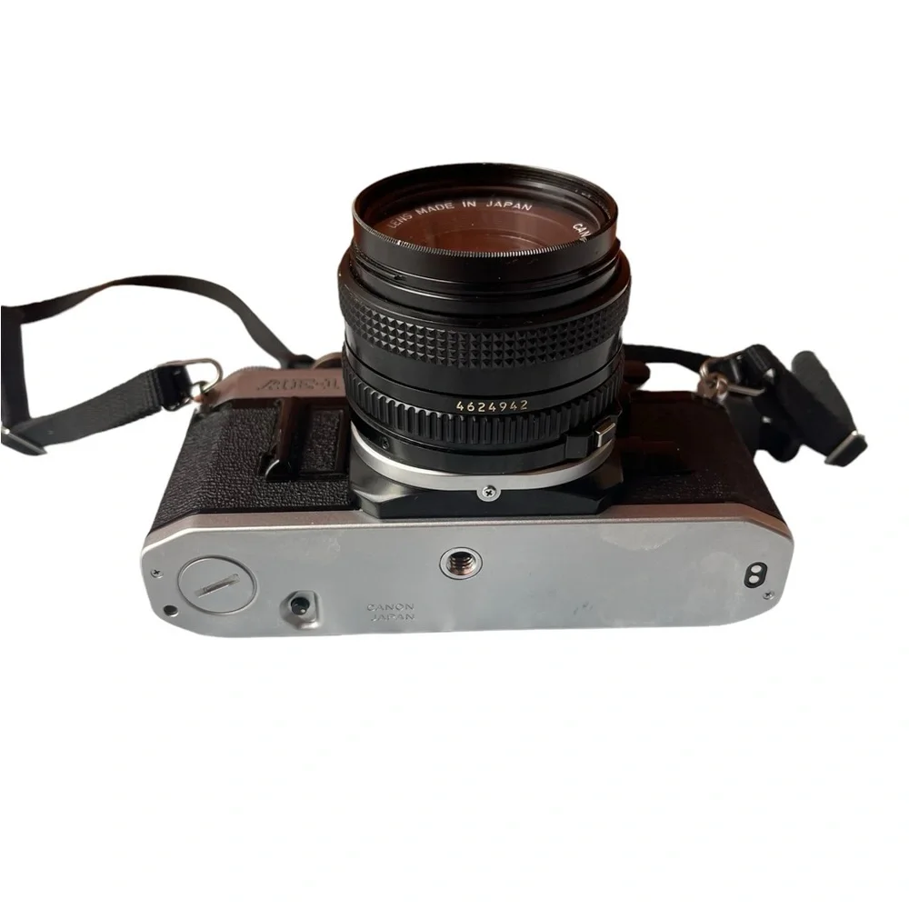 Canon AE-1 Program Chrome 35mm Film SLR Camera w/ 50mm F1.8 Lens used - Picture 4 of 9